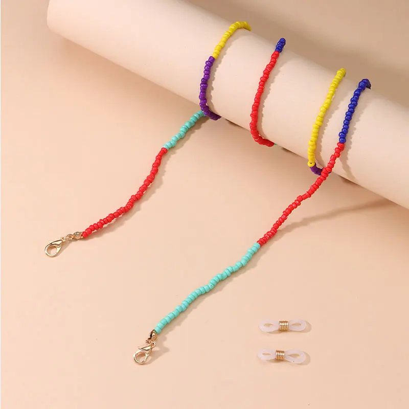 

Non-slip Bead Glasses Chain Beautiful Colorful Mask Glasses Chain Mask Glasses Chain Holder Multifunctional Glasses Accessories