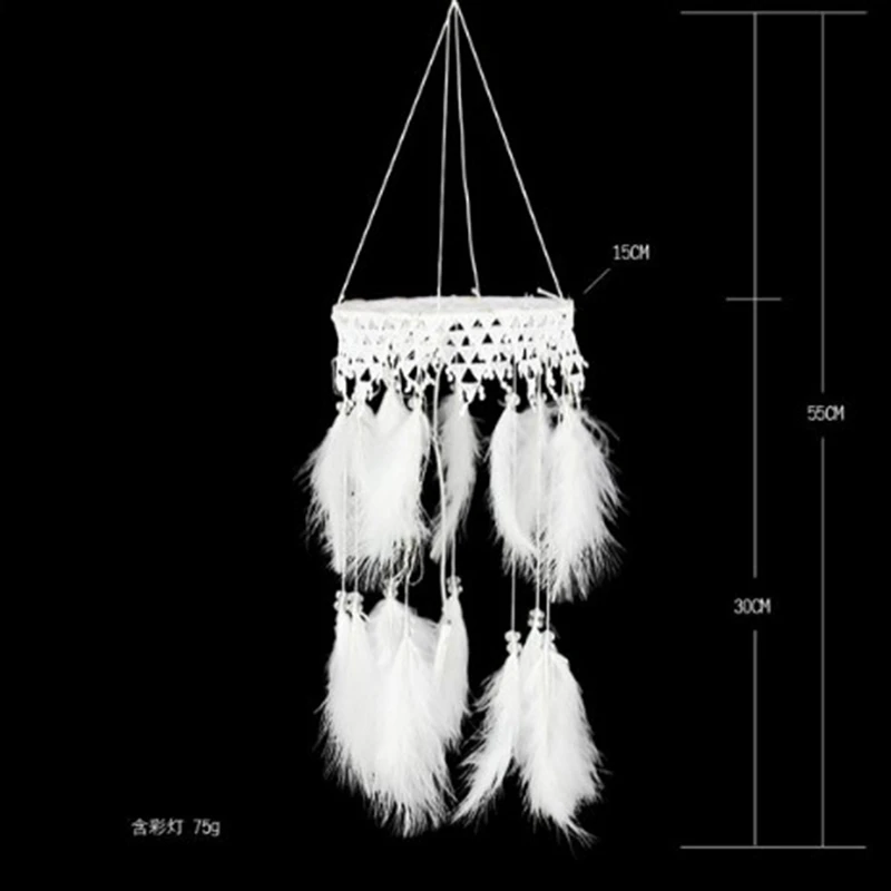 

LED Light Flowers Clouds Feathers Dream Catcher Home Decor ecoration Crafts String Bedroom Wall Hang Pendant Home Bar Shop Decor