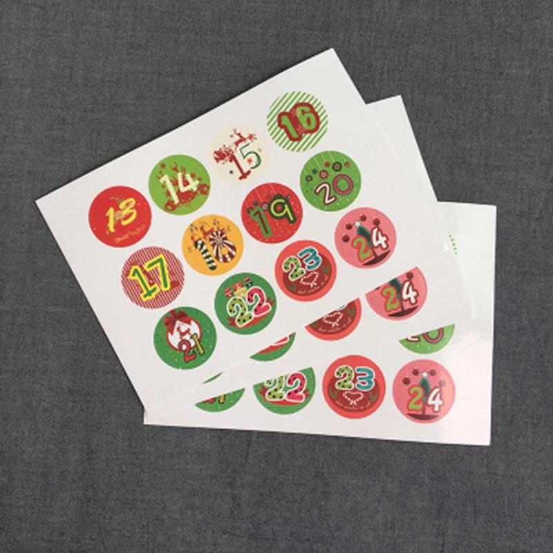 60 шт./лот ручная работа номер 1-24 круглый самоклеящийся уплотнительный ярлык
