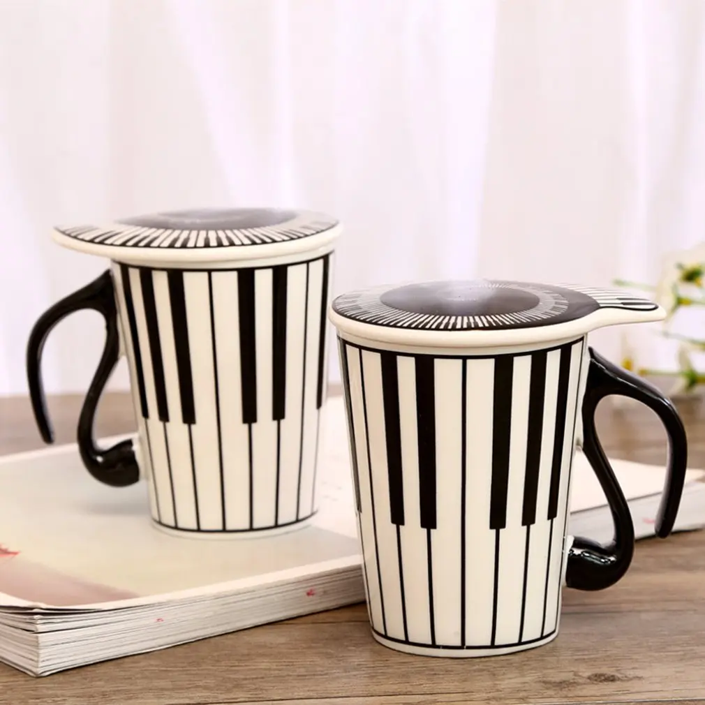 

Couple Music Pattern Ceramic Cup Creative Ceramic Music Cup Musical Mark Water Cup Couple Keyboard Pair Cup Coffee Cup