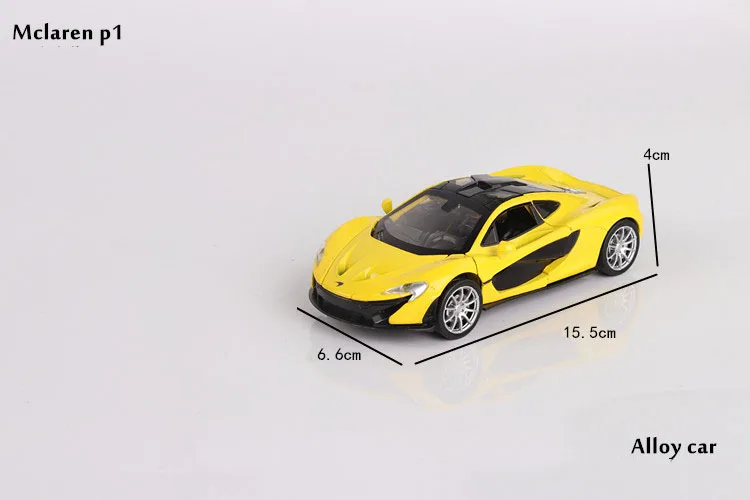 Высокая имитация 1:32 mlaren P1 литая под давлением модель игрушки классический автомобиль из металлического сплава оттяните назад Машинки Игрушки для детей Подарки для детей