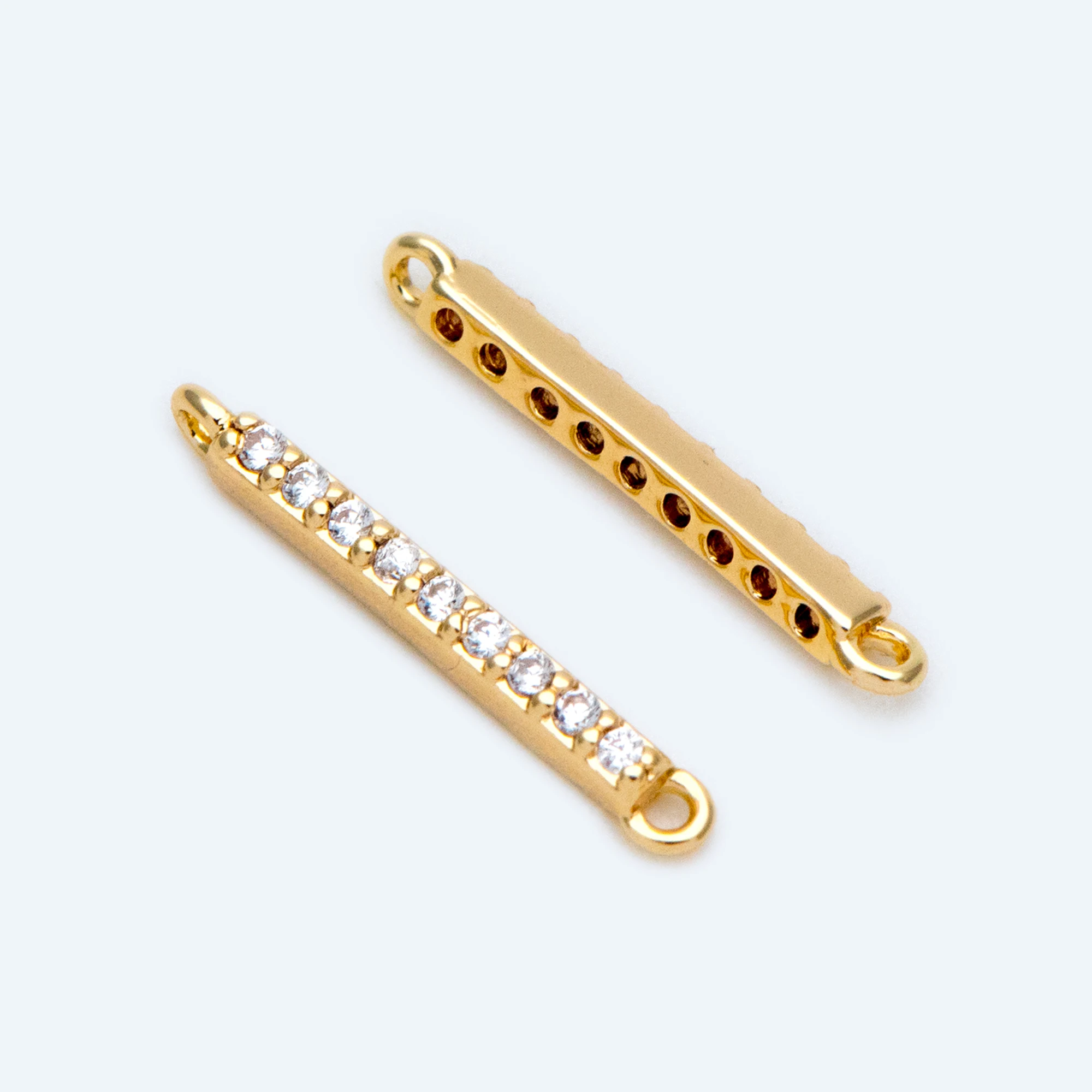 

Коннектор для бижутерии с фианитом 15 мм, 10 шт.