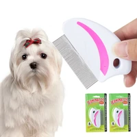 1pc pet dog comb remove flea hair brush hair comb puppy cat comb dog brush multifunction pet grooming stainless steel