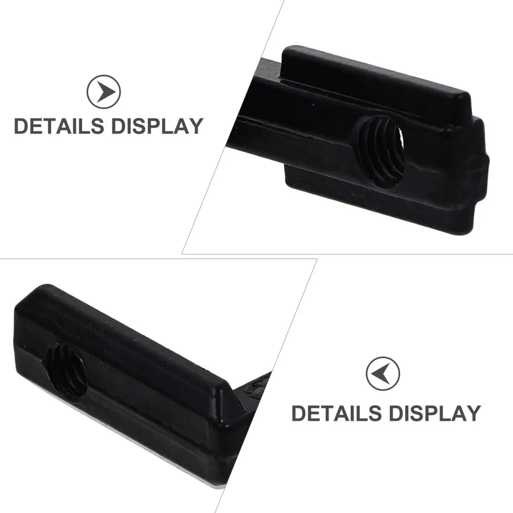 

20 Pcs 1 Set Aluminum Corner Brace Brackets L-Shape Fittings with Screws (Black)