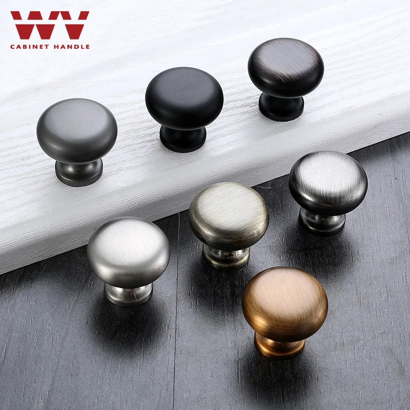 ВМ Американский латунь желтая Бронза Круглый одно отверстие ручки двери шкафа