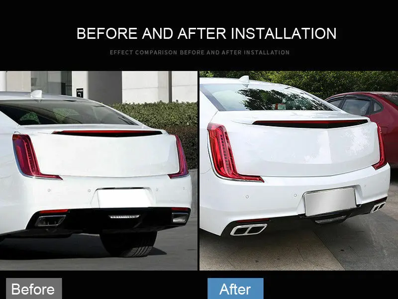 

For Cadillac XTS 2018 2019 Steel Rear Exhaust Tail Pipe Frame Molding Trim 2pcs