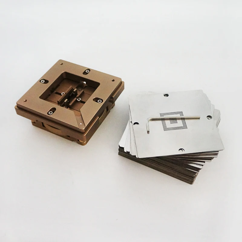 

80MM 90MM universal reballing jig + 341PCS stencils reballing support stencil Holder Template for SMT SMD chips reballing