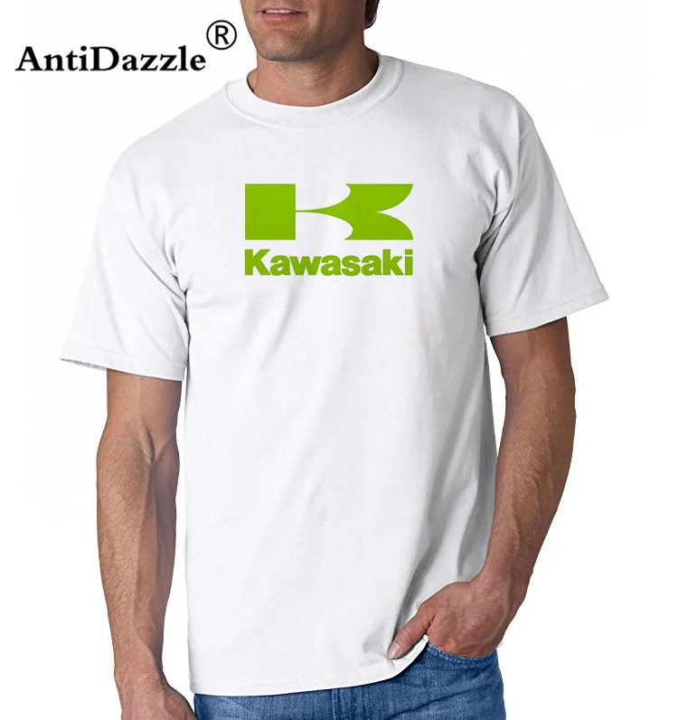 Мужская футболка большого размера Kawasaki хлопковая с коротким рукавом для