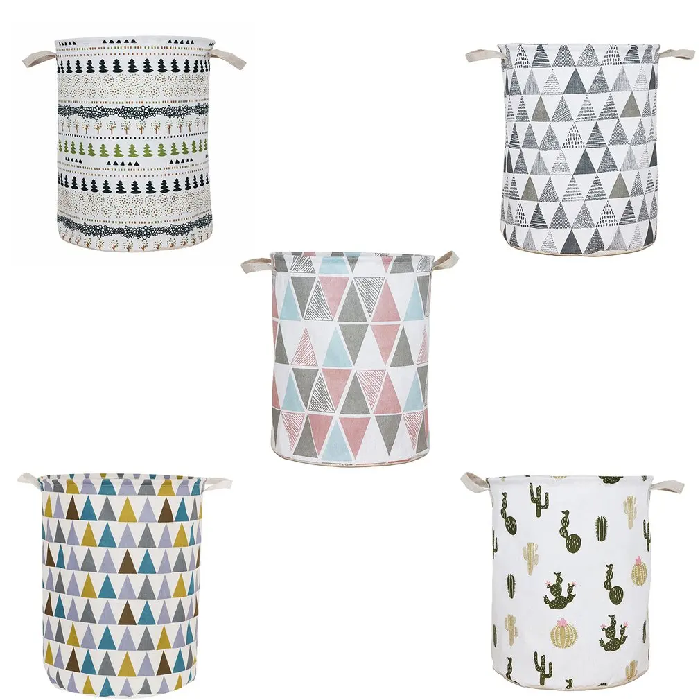 

Cotton Linen Foldable Dirty Clothes Hamper Large Laundry Basket Dirty Clothes Storage Bag Toy Storage Bucket Laundry Basket