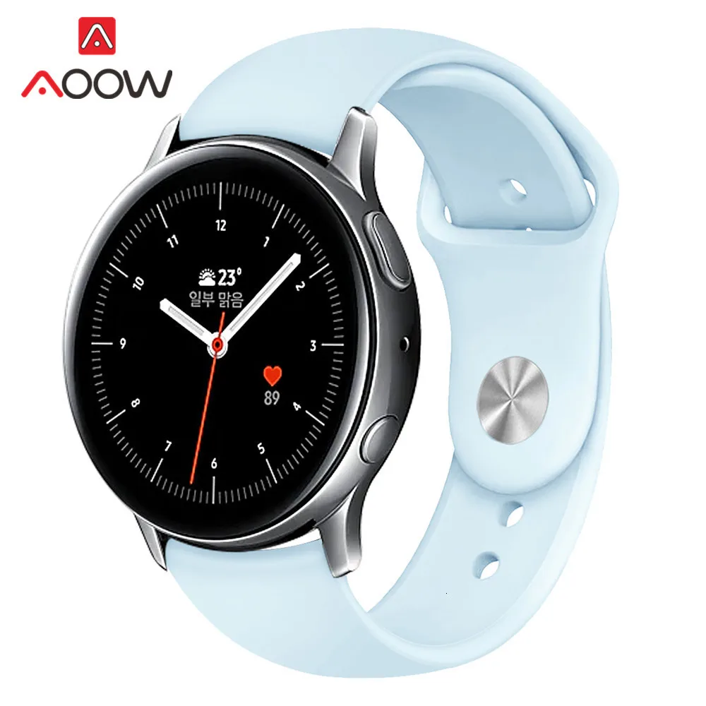20 мм 22 мм силиконовый ремешок для samsung Galaxy Active 2 40 мм 44 мм gear S2 S3 ремешок для браслета для Galaxy Watch 42 мм 46 мм