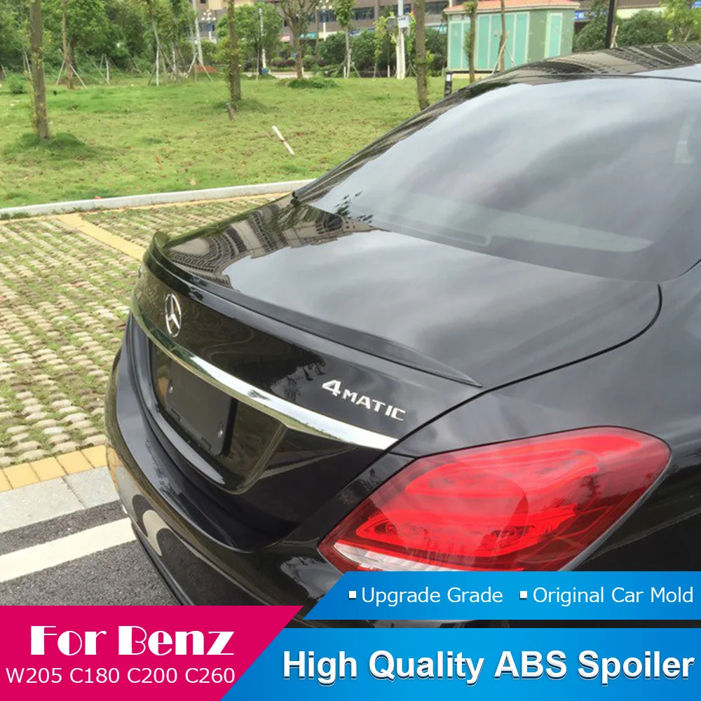 AITWATT для Benz W205 C180 C200 C260 черный спойлер 2015 до 2019 ABS Материал заднее крыло автомобиля