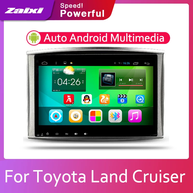 ZaiXi автомобильная система Android 1080P IPS ЖК экран для Toyota Land Cruiser LC100 2002 ~ 2007