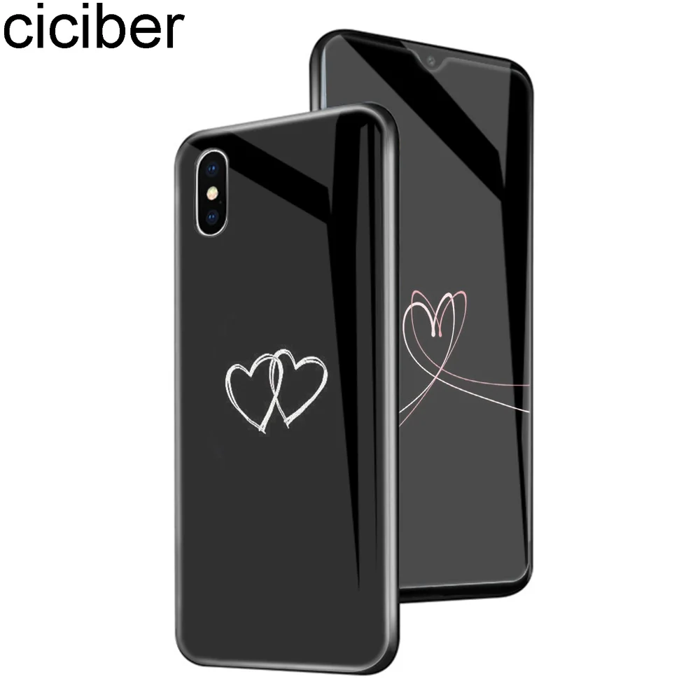 Ciciber Сердце Любовь Королева девушка закаленное стекло чехол для Apple iPhone 11 Pro Max XR X XS MAX 8 7 6 6S Plus телефонные чехлы Funda Shell
