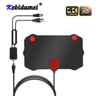 Комнатная антенна Kebidumei для цифрового ТВ, 1080P, HD телевизионная антена с HD, ТВ-антенна DVB-TT2 DVB TT2 DVBT2, антенна для кабельного телевидения, UHF VHF D, антенна для телевизора