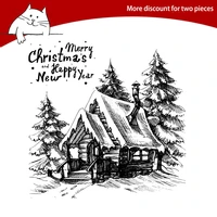 christmas house clear stamps for scrapbooking card making photo album silicone stamp diy decorative crafts