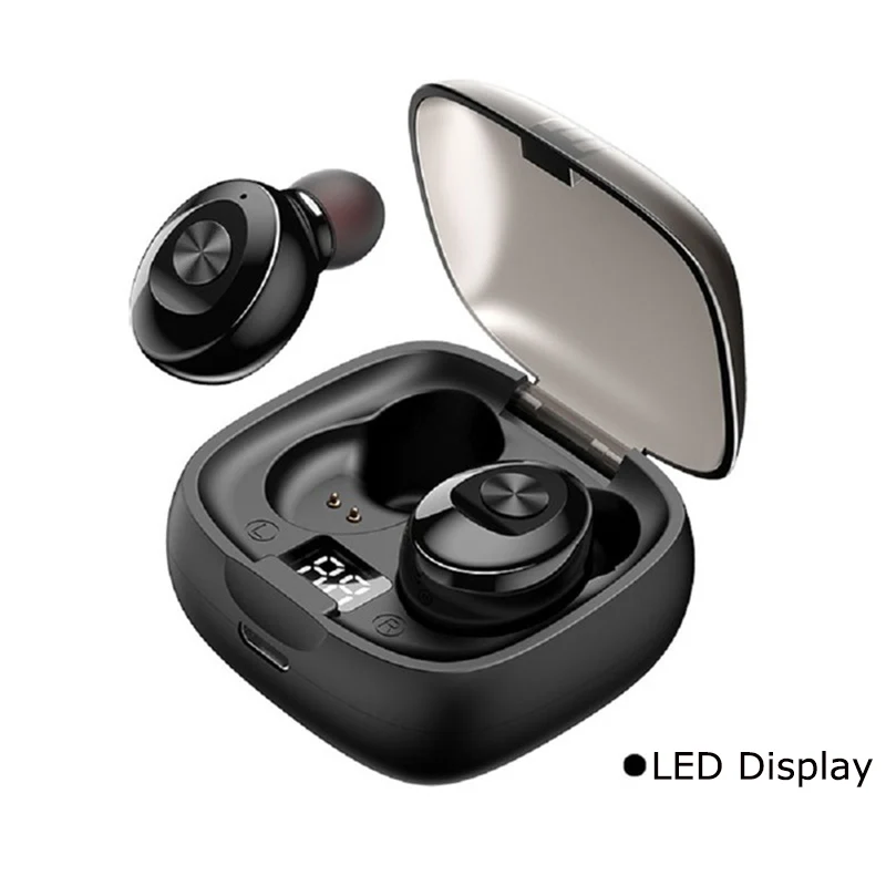 

Bluetooth Earphone Wireless Sport Earpiece Mini earbuds Stereo Sound In Ear IPX5 Waterproof tws 5.0