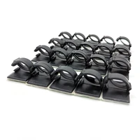 20x cable clips self adhesive cord management black wire holder organizer clamp
