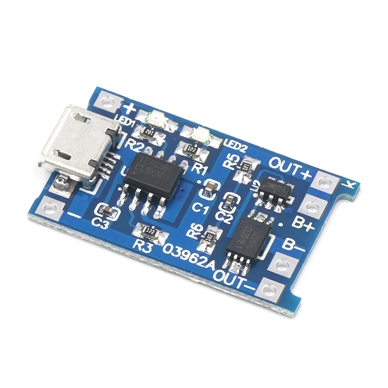 5 шт. Micro USB в 1A 18650 TP4056 модуль зарядного устройства литиевой батареи зарядная плата