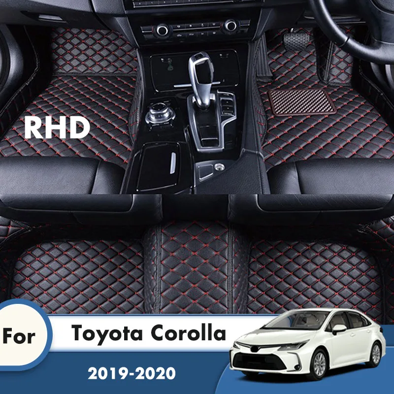 

RHD ковры для Защитные чехлы для сидений, сшитые специально для Toyota Corolla Гибридный 2020 2019 кожа Водонепроницаемый автомобильные коврики Пользо...