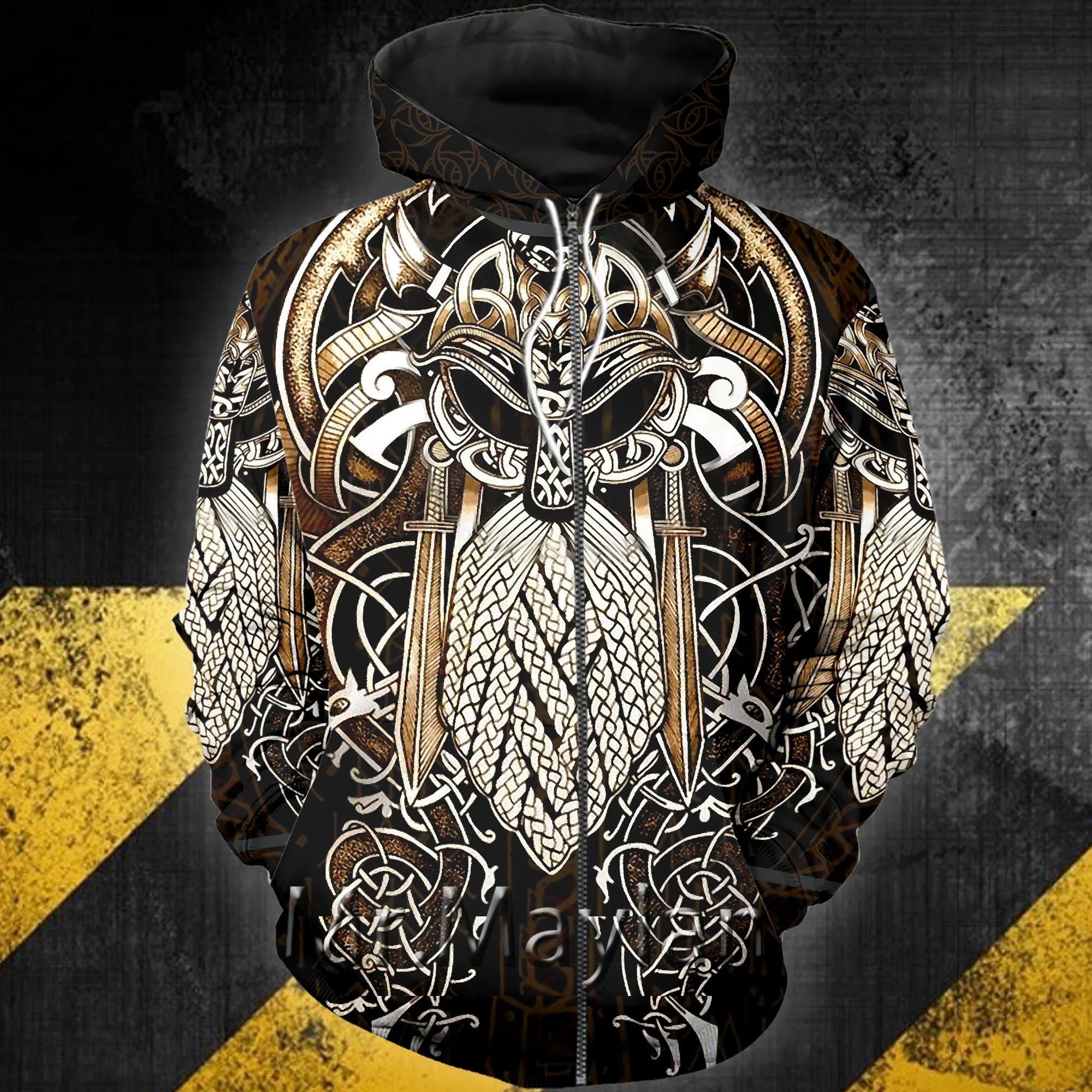 

3D Printed Viking Odin Special Viking Tattoo Hoodie Men / women hiphop streetwear outwear Gothic Sweatshirts Jacket Top Clothes