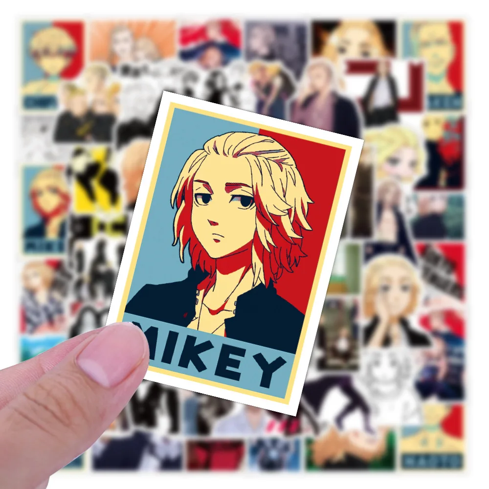 50 шт. Токийские Мстители стикеры аниме Manjiro Sano Ken Ryuguji Mikey Draken Keisuke Baji Takashi Mitsuya ПВХ