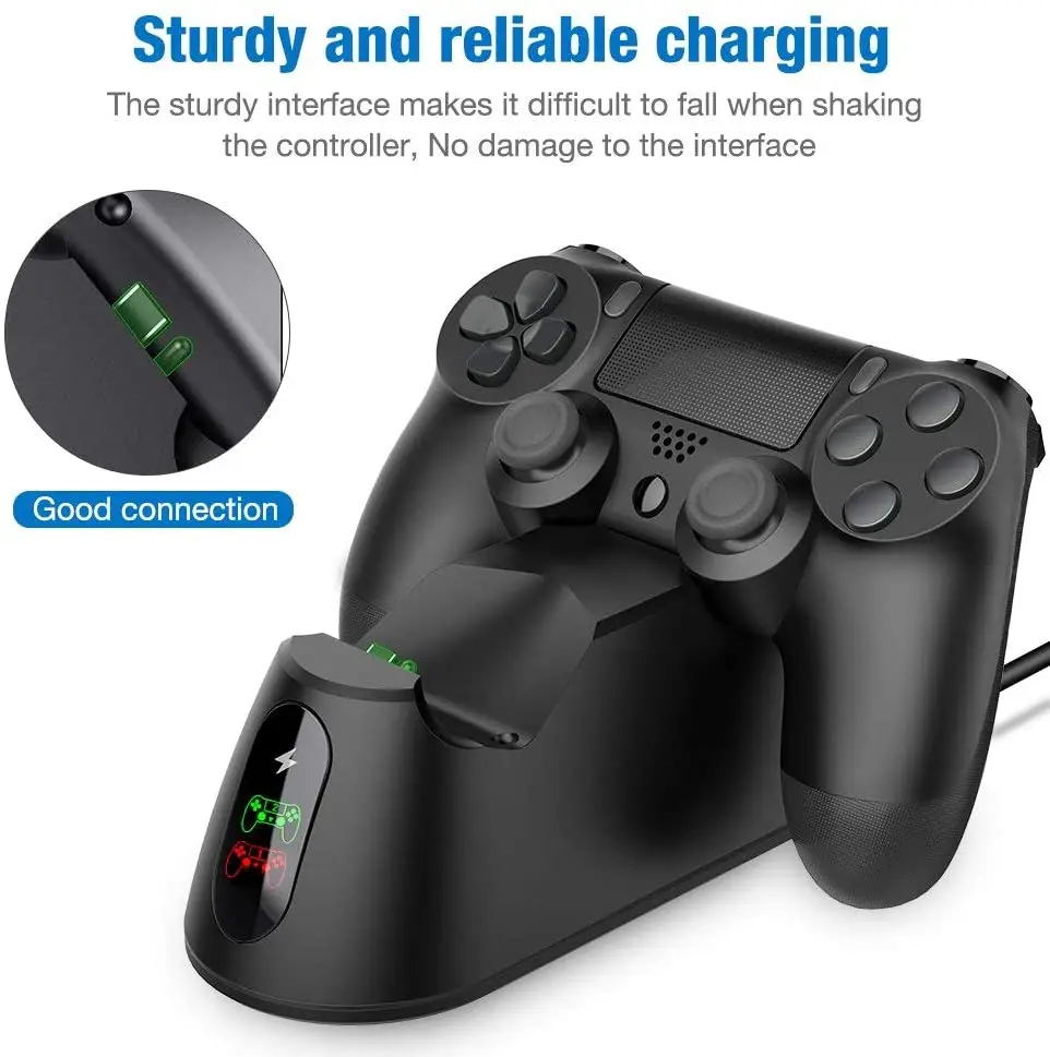 Док-станция для зарядки контроллера BEBONCOOL Dualsense DualShock 4/Playstation 4/PS4/ Pro /PS4 Slim |