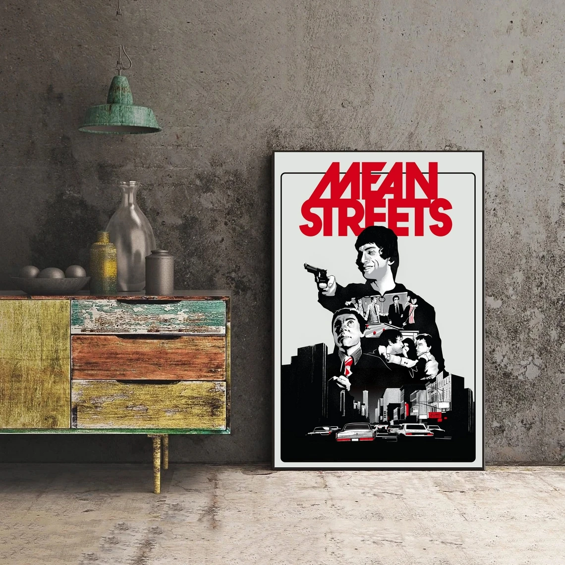 Постер из фильма Средняя улица холст Классическая винтажная настенная живопись