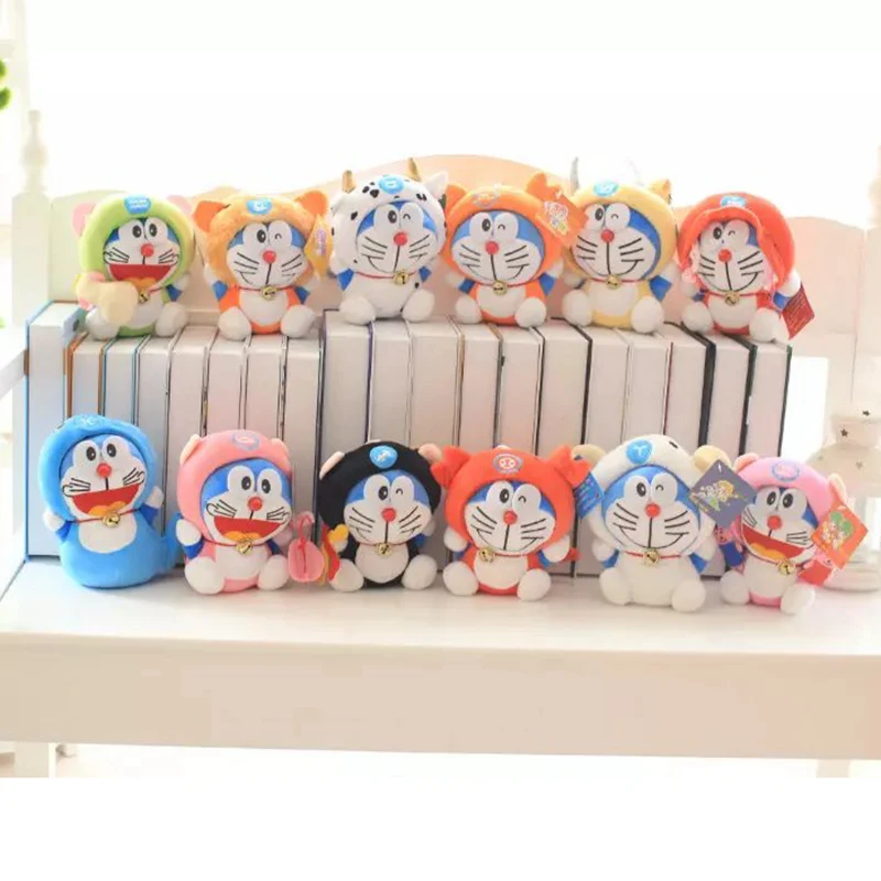 Мультфильм Doraemon аниме плюшевая игрушка cat трансформированная 12 кукла-Зодиак