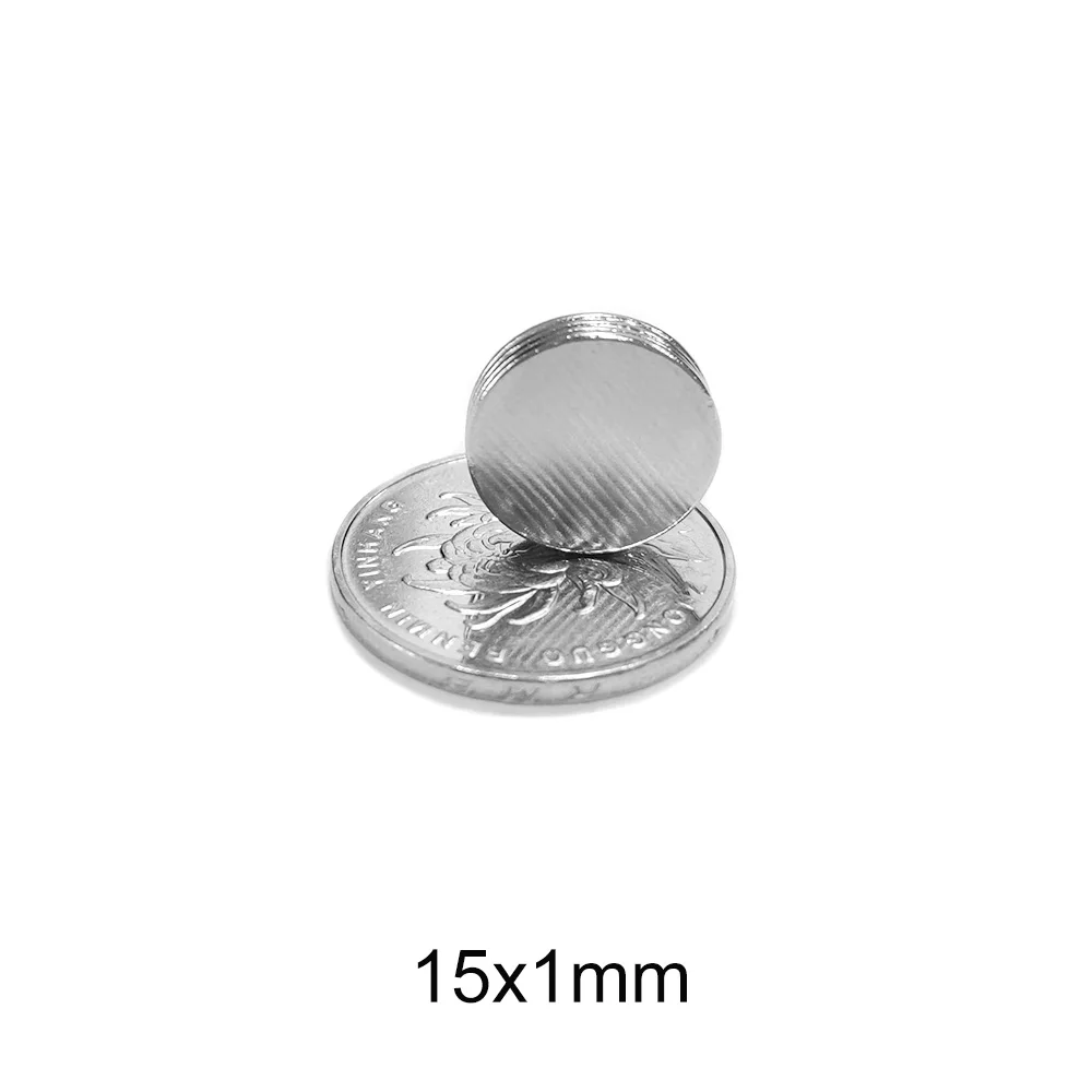 

Мощные круглые магниты 15x1 мм, 20 ~ 300 шт., лист Неодимового Магнита 15x1 мм, диск 15x1 мм, постоянный магнит, сильный 15*1 мм N35