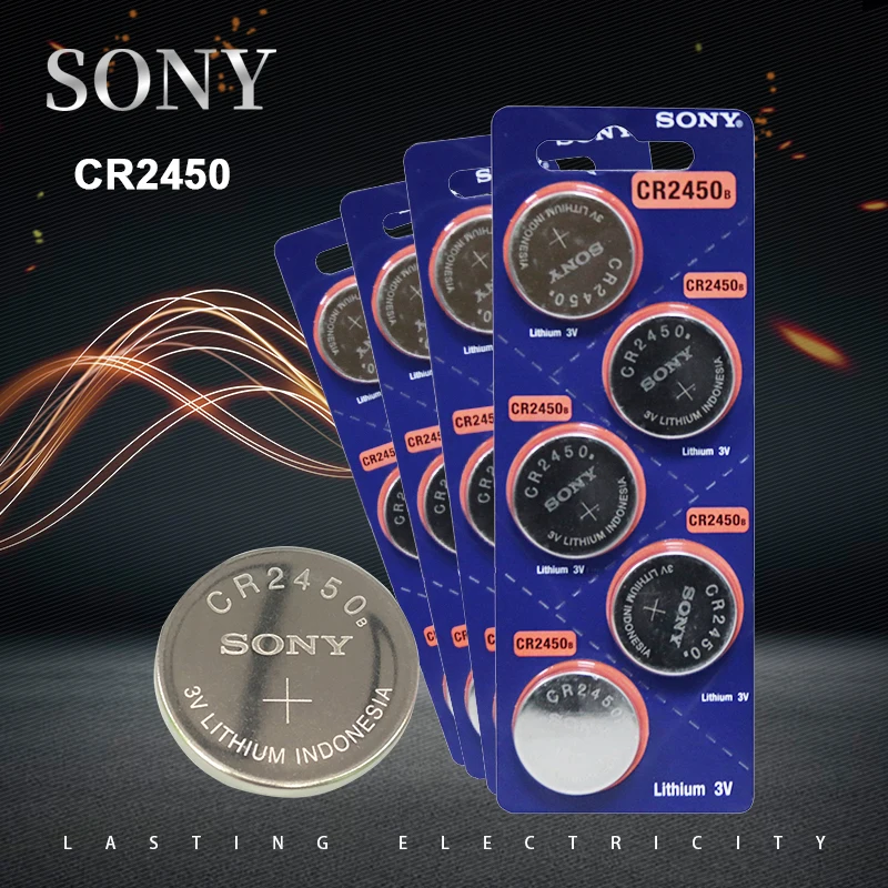 30 шт. SONY CR2450 3V CR 2450 DL2050 BR2450 литиевая Кнопочная батарея для пульта дистанционного