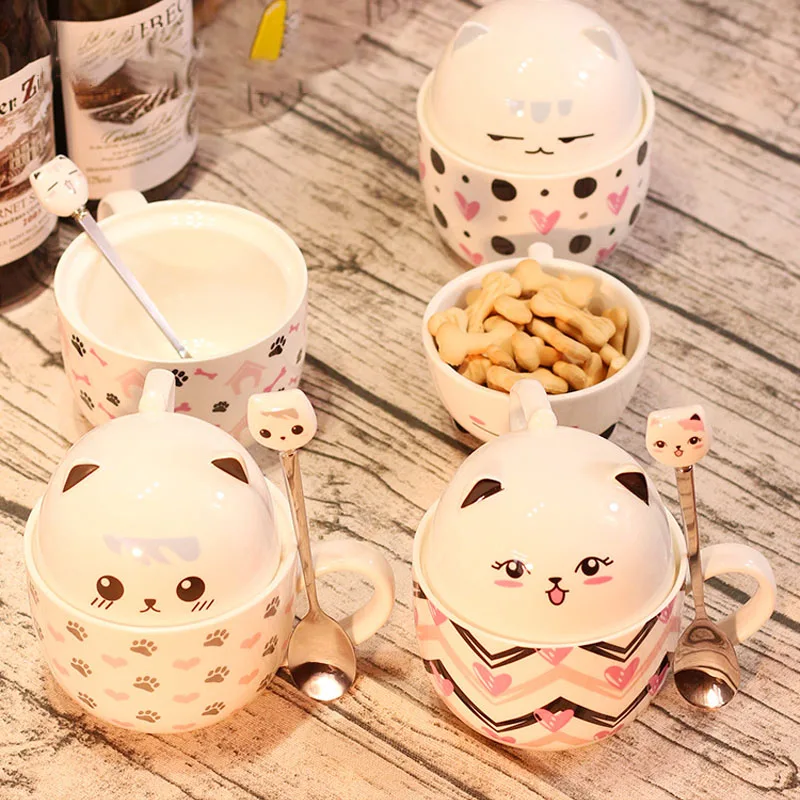 400 мл многофункциональные керамические кружки креативная мультяшная чашка для