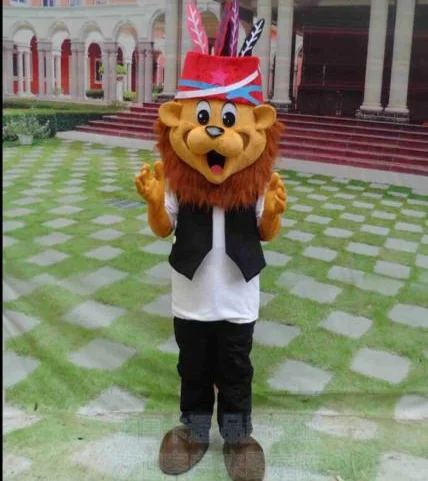 Костюм талисмана льва костюмы Fursuit косплей вечерние платья для игр одежда