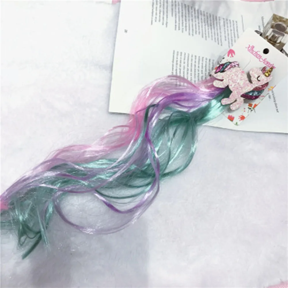 Новое платье для девочек милые носки с уклоном разноцветные единорог парики