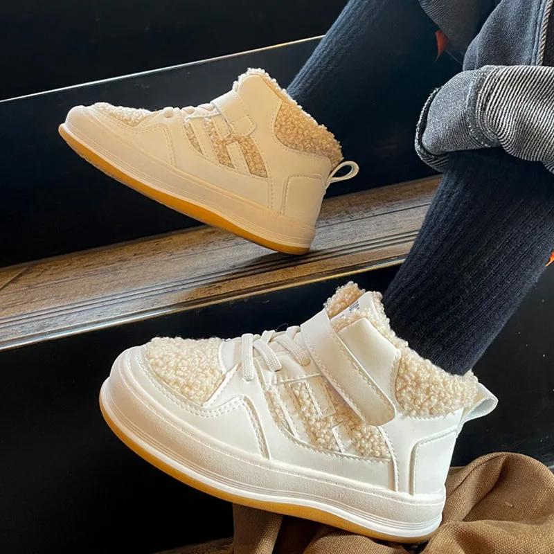 Зимняя Детская Хлопковая обувь новинка 2022 теплые модные спортивные туфли для