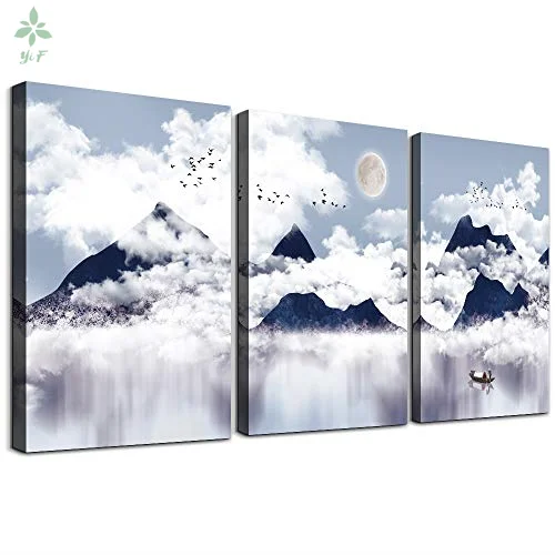 

Abstract Mountaintop Landscape 3 Piece Canvas Art Room Wall Décor