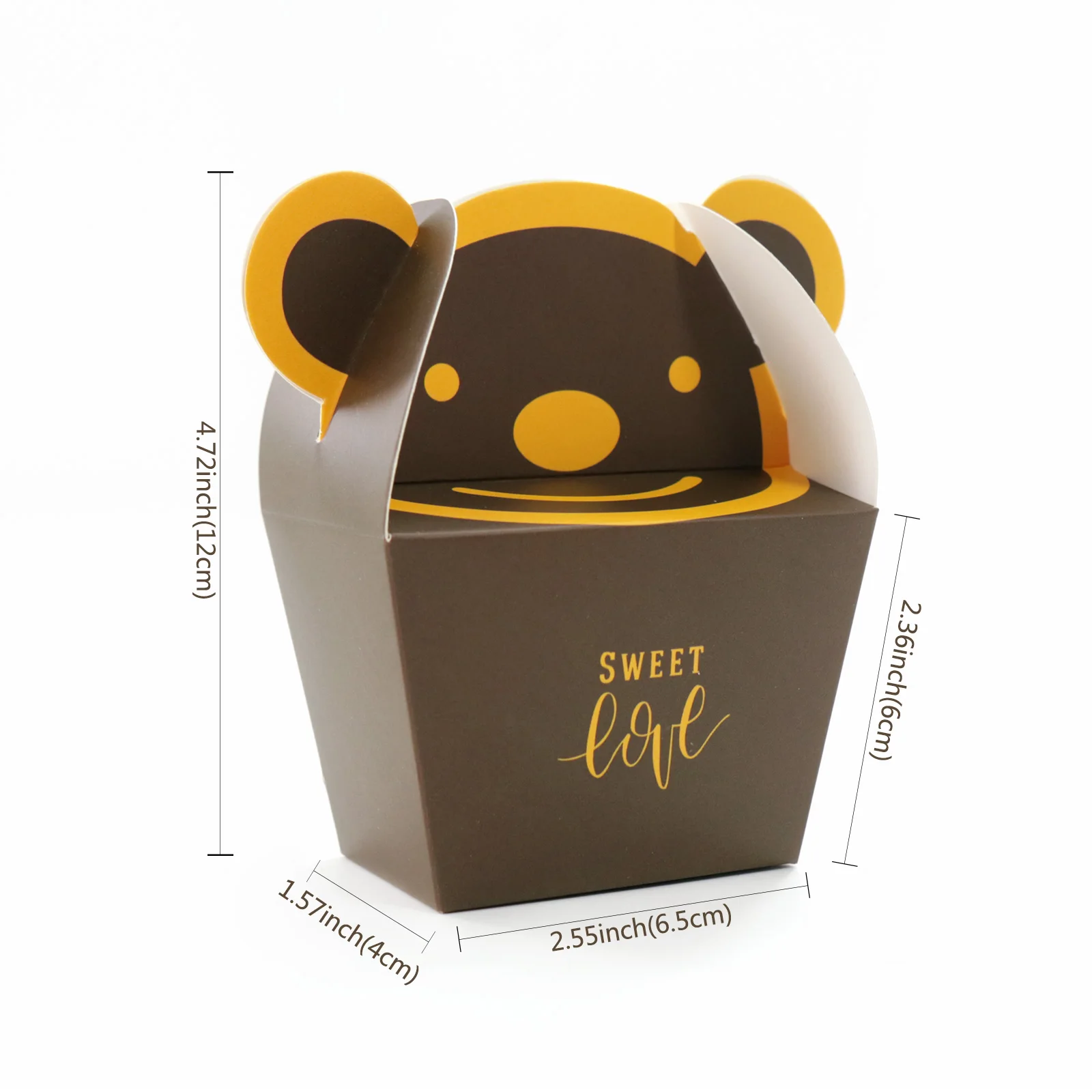 

10Pcs Cute Cartoon Bear Candy Box Baby Shower Gift Box Wedding Decoration Kids Lovely Packaging Birthday Cookie Bag Party Supply