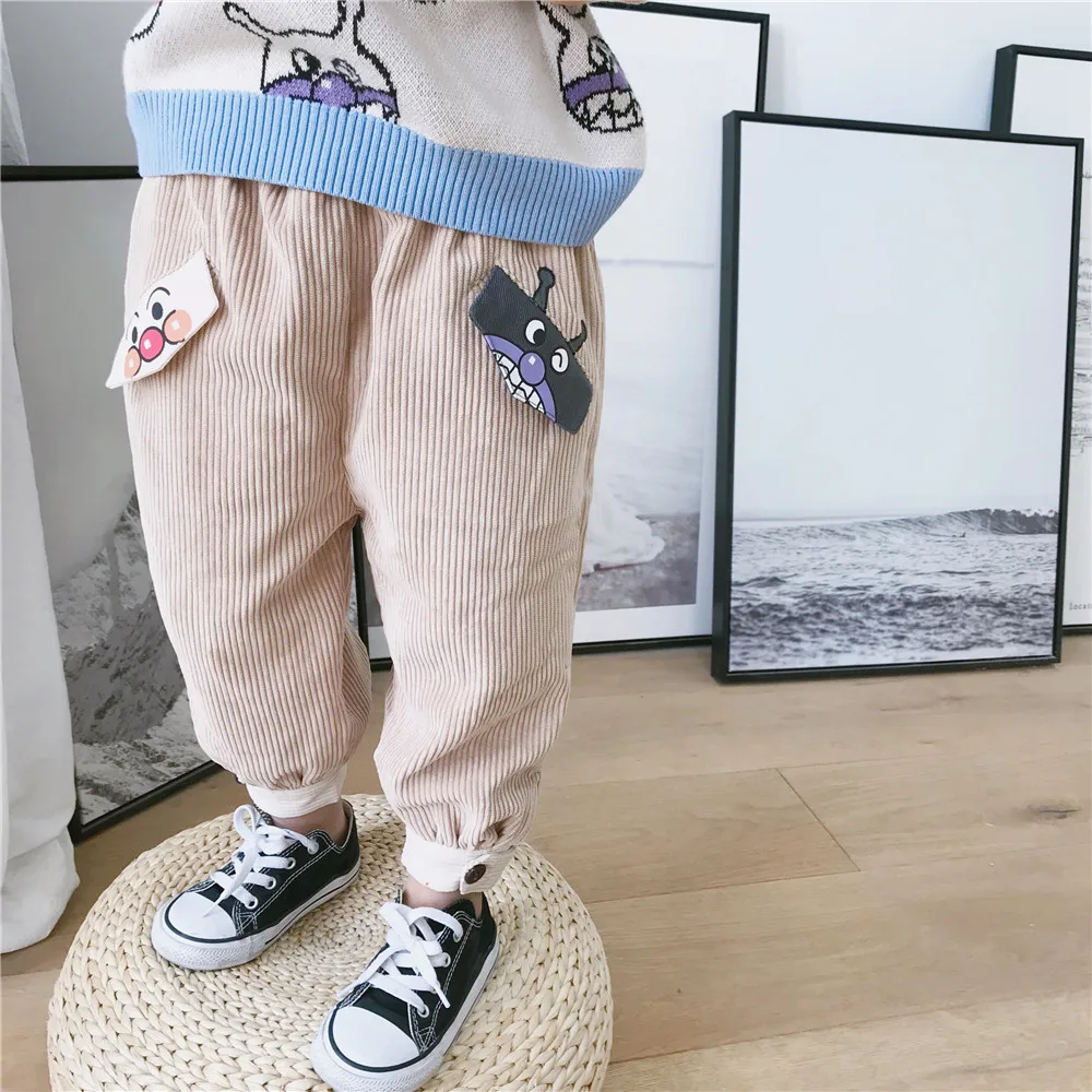 Tonytaobaby/зимняя одежда; новые бархатные штаны с карманами для маленьких мальчиков и девочек; штаны для мальчиков; детские штаны