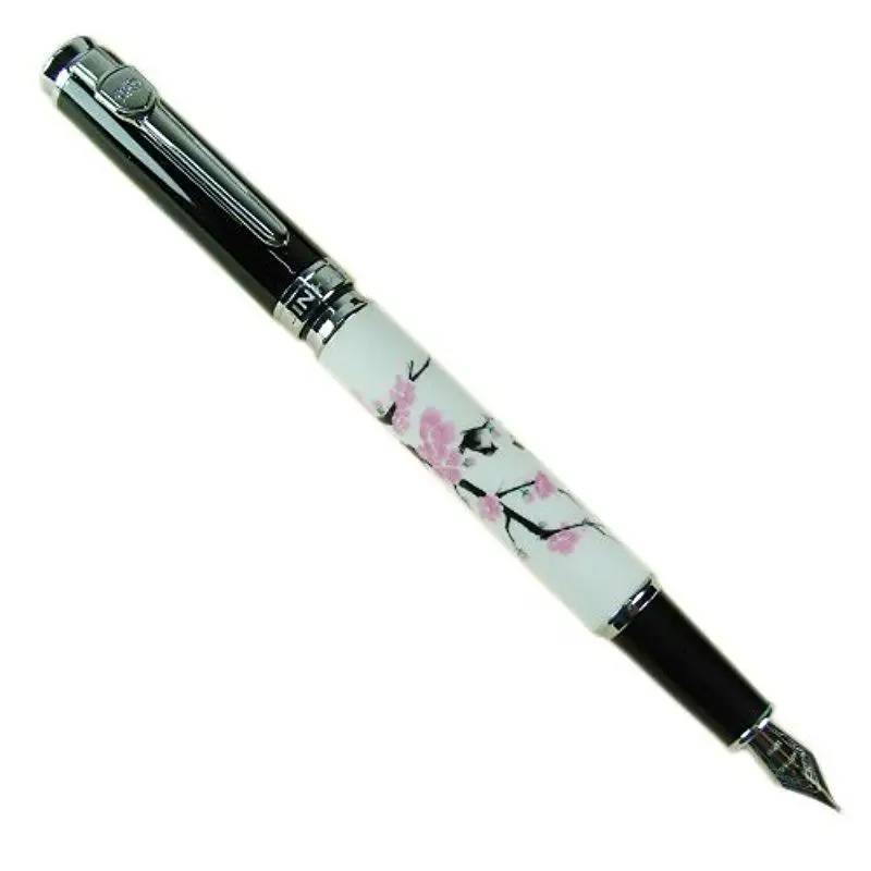 

Jinhao 8802 Chinaware Fountain Pen 18kgp Medium Nib Plum Blossom Bird Painting Pen