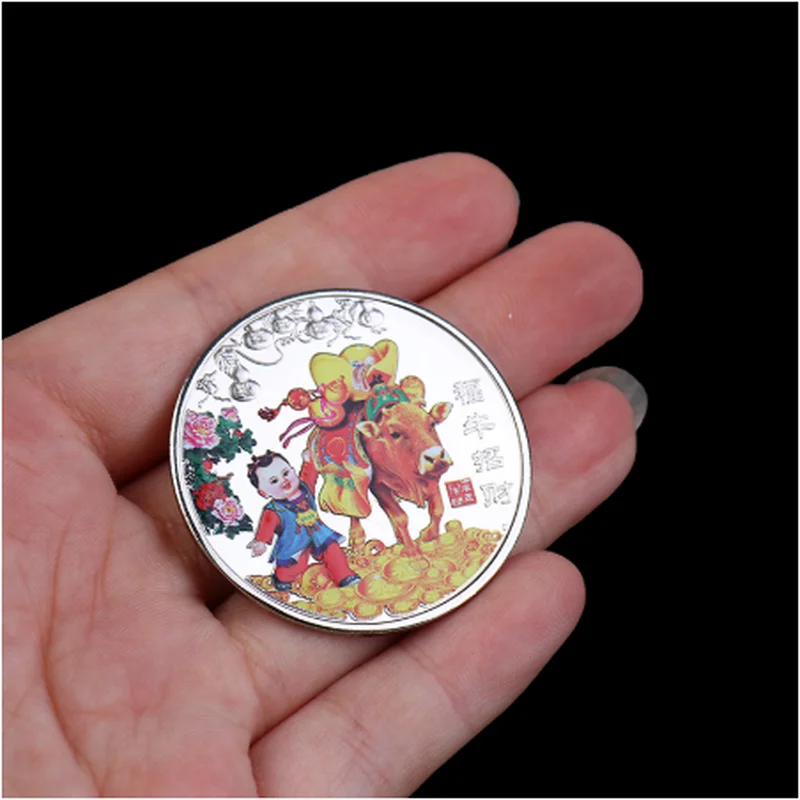 Памятная монета Ox 2021 года 1 шт. сувенирная с китайским знаком зодиака