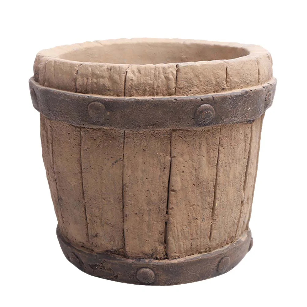 

Цветочный горшок с имитацией дерева, винтажный цементный горшок для растений, суккулентов, 1 шт.