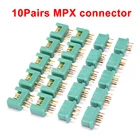 10 пар MPX коннектор RC 24K коннектор Позолоченные аэромодели полевые аксессуары для радиоуправляемых инструментов детали