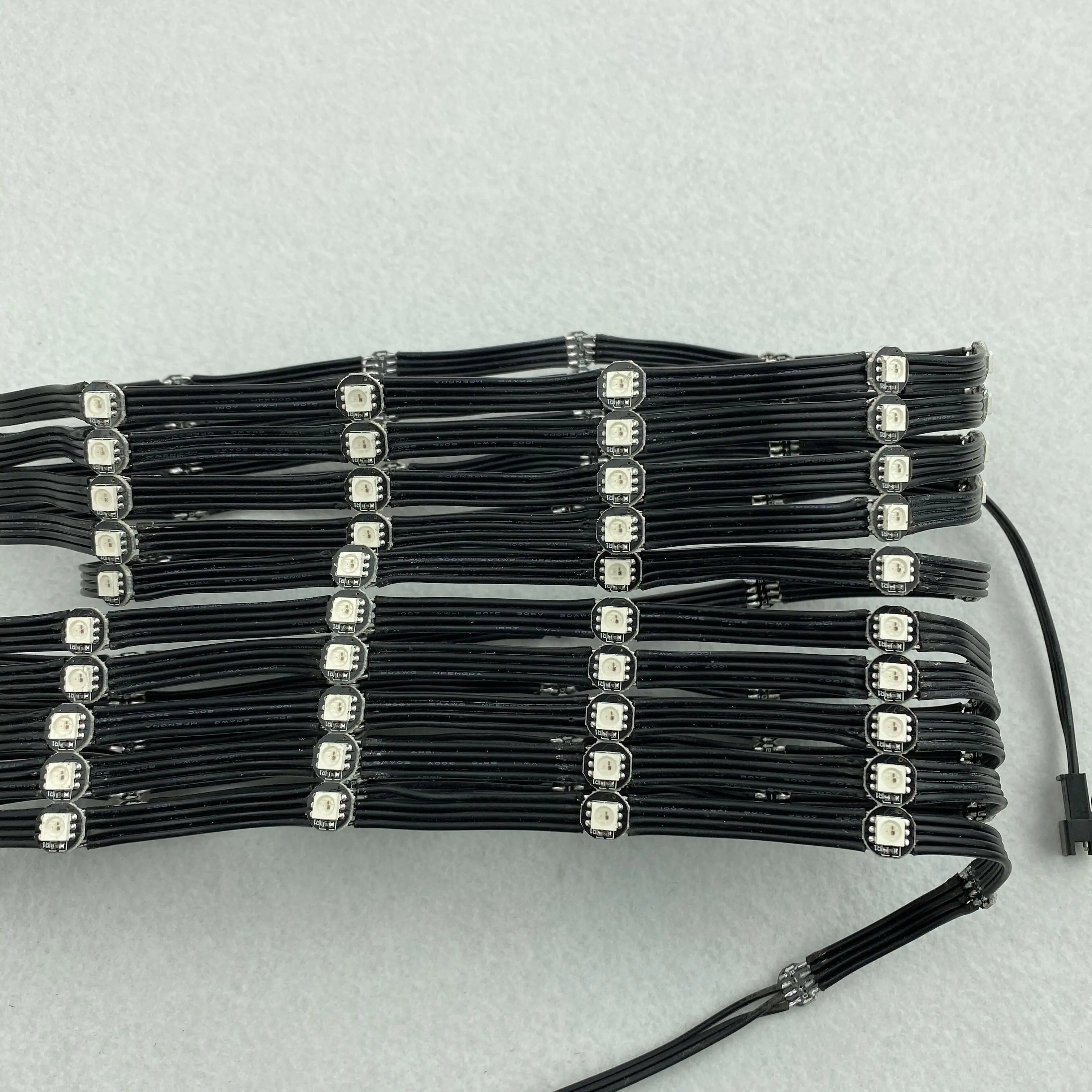 5 см провод spaicng черный DC5V WS2813 адресная rgb Пиксельная гирлянда светильник 100