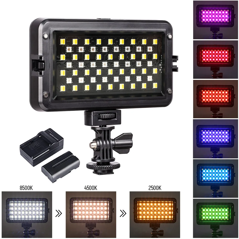 Weeylite RB10 RGB LED panel light Colorful LED Camera Video Light Dimmable Portable Fill Light With battery for Video Recording enlarge