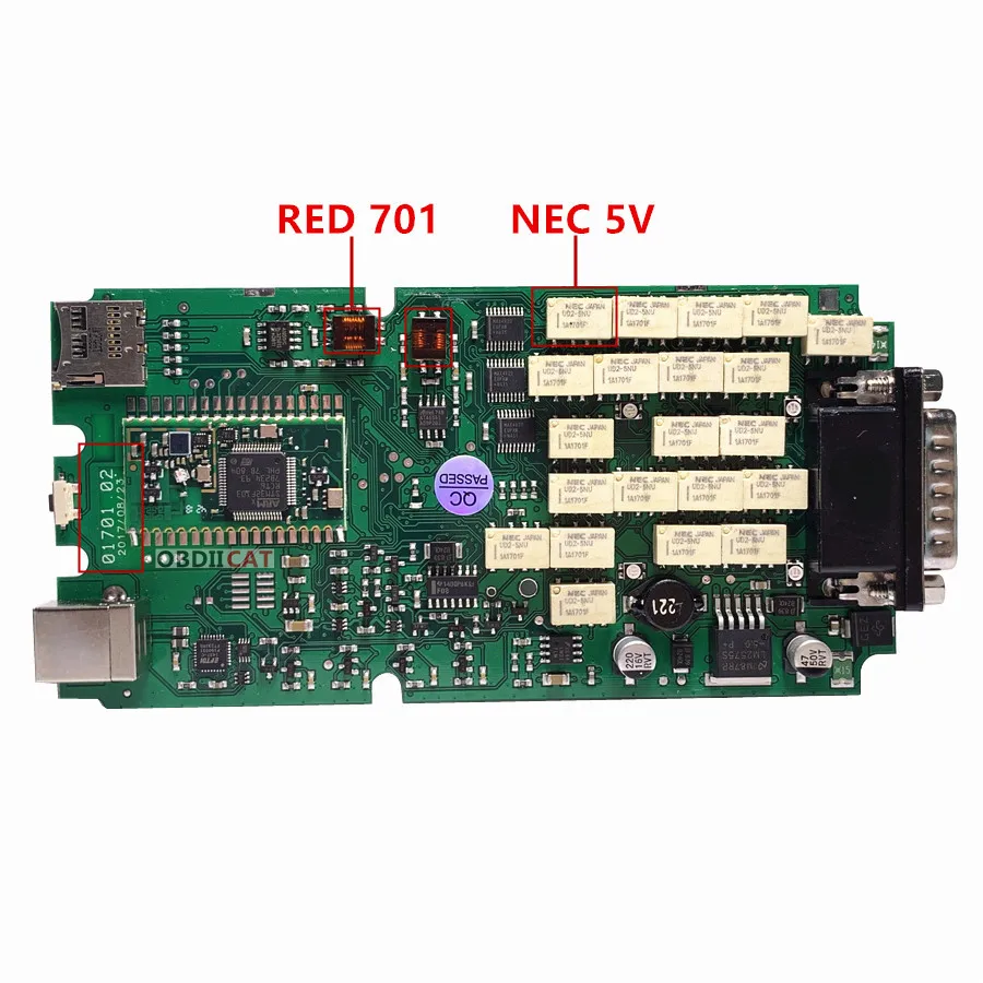Green Single Board Scanner Omron Relay New 2017.3+KEYGEN A+Quality OBD2 OBDIICAT-TCS Diagnostic-Tool NEW VCI bluetooth | Автомобили и