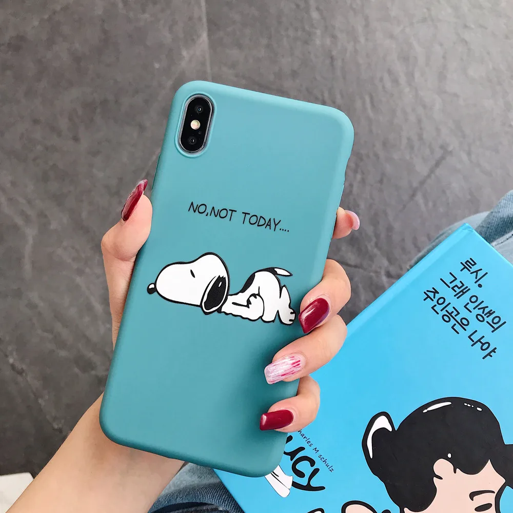 Хит чехол для телефона с рисунком собачки из мультфильма арахис Apple iPhone 7 8 11 pro X s 6