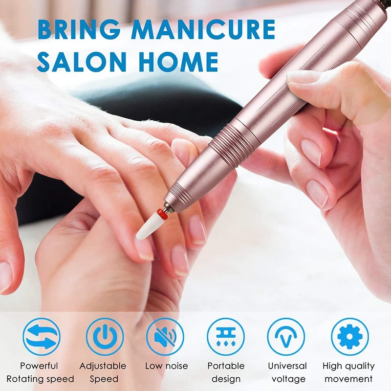 

Portable Electric Nail Drill Set Electric Nail File Gel Nail Pedicure Polishing Tool