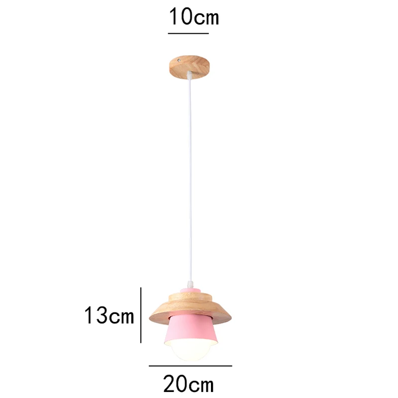 Скандинавский минималистичный Одиночный подвесной светильник из твердой