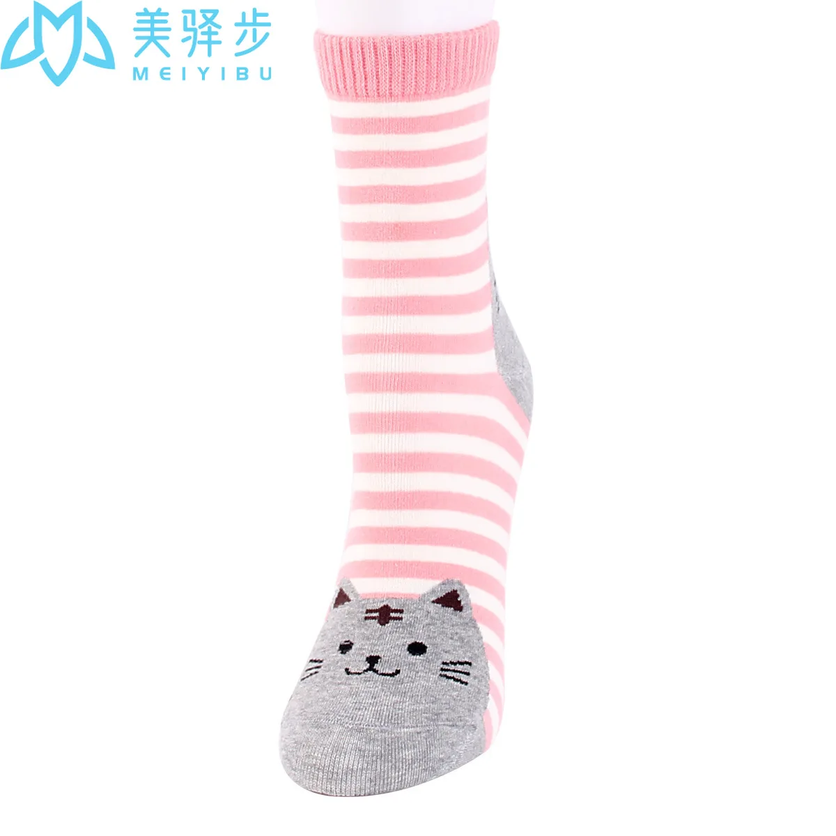 12 Pairs Per St Japanese Cartoon Cute Female Socks Horizontal Cat Comfortable Soft Amazon Hot Slaes Socks