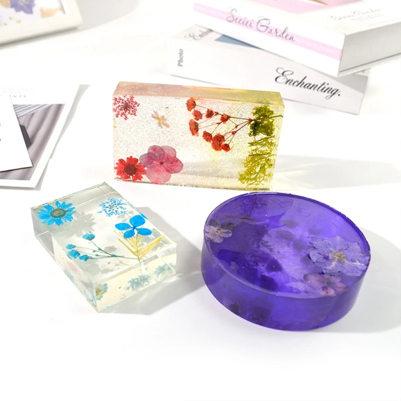 

8 Pcs Dried Flower Specimen Epoxy Resin Mold 3D Box Decorations Silicone Mould DIY Crafts Ornaments Casting Tools