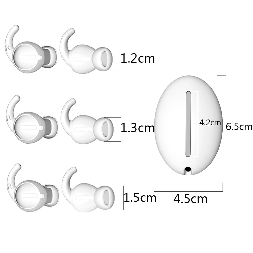 

3 Pairs Lightweight Soft Silicone Anti-lost Anti-slip In-Ear Earbuds Cover Eartips For Earpods Air-Pods 1 2